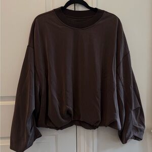 Lululemon Softstreme Voluminous Sleeve Pullover in Espresso Size XL